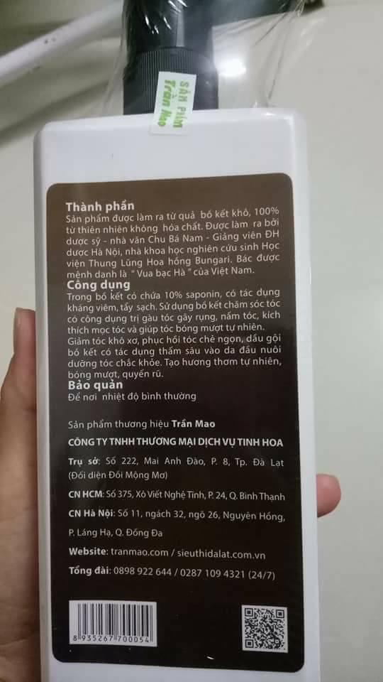 DẦU GỘI BỒ KẾT TRẦN MAO
