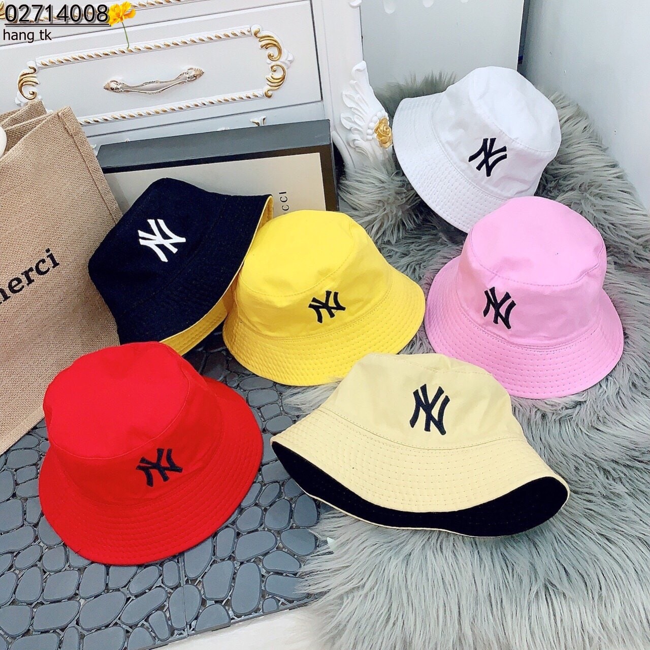 (CỰC HOT) MŨ BUCKET 2 MẶT NY,  NÓN BUCKET 2 MẶT NY