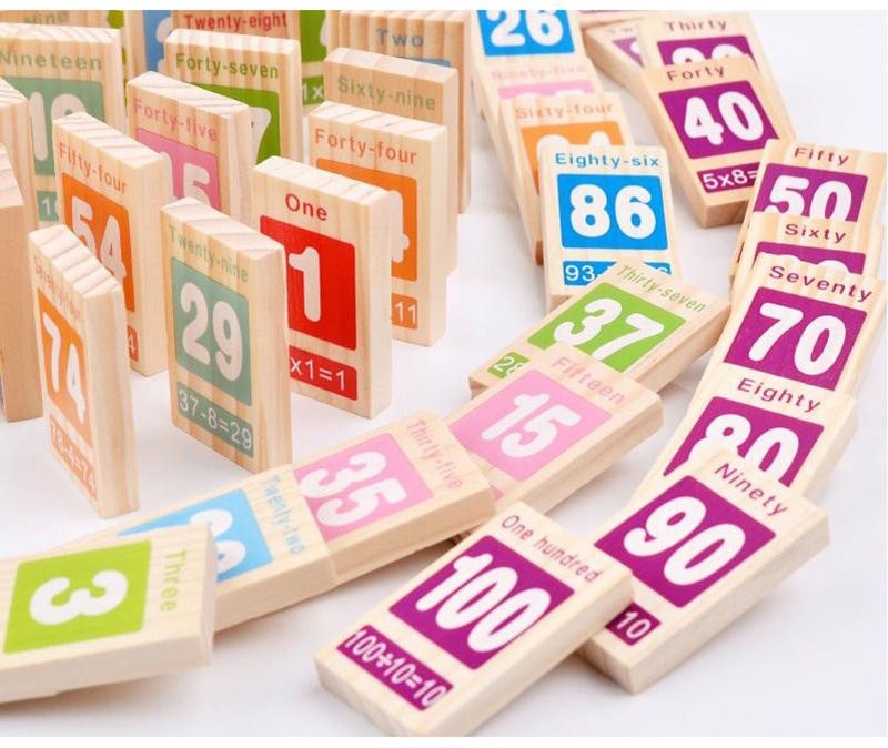 Bộ Domino 100 Số Học Kèm Tiếng Anh Cho Bé