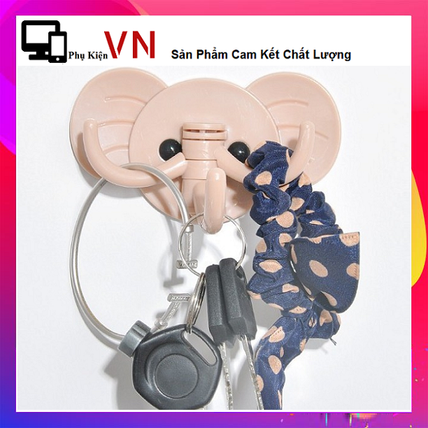 [HCM]⚡ Chịu Lực Tốt  ⚡ Móc Treo Dán Tường Con Voi - Móc treo đồ đa năng 3 chạc dán tường hình con voi chịu lực tốt sử dụng cho phòng ngủ phòng tắm nhà bếp tiện lợi