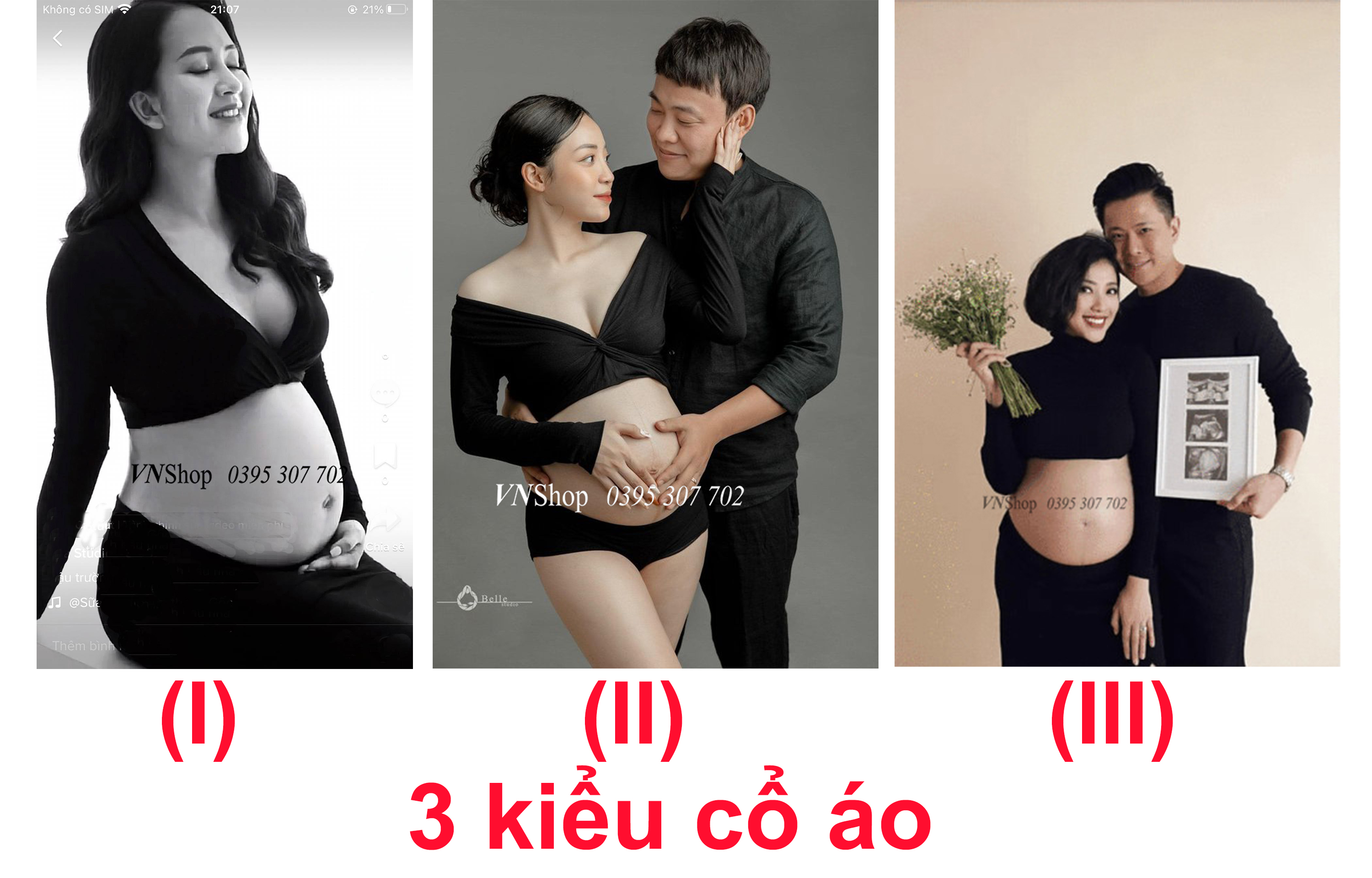 Đầm Bầu Chụp Ảnh Váy+Áo+Quần