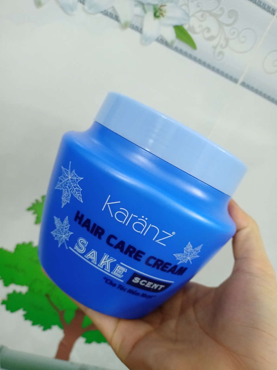 1000ml Dầu hấp phục hồi tóc Sa Kê tóc xanh dương Karanz