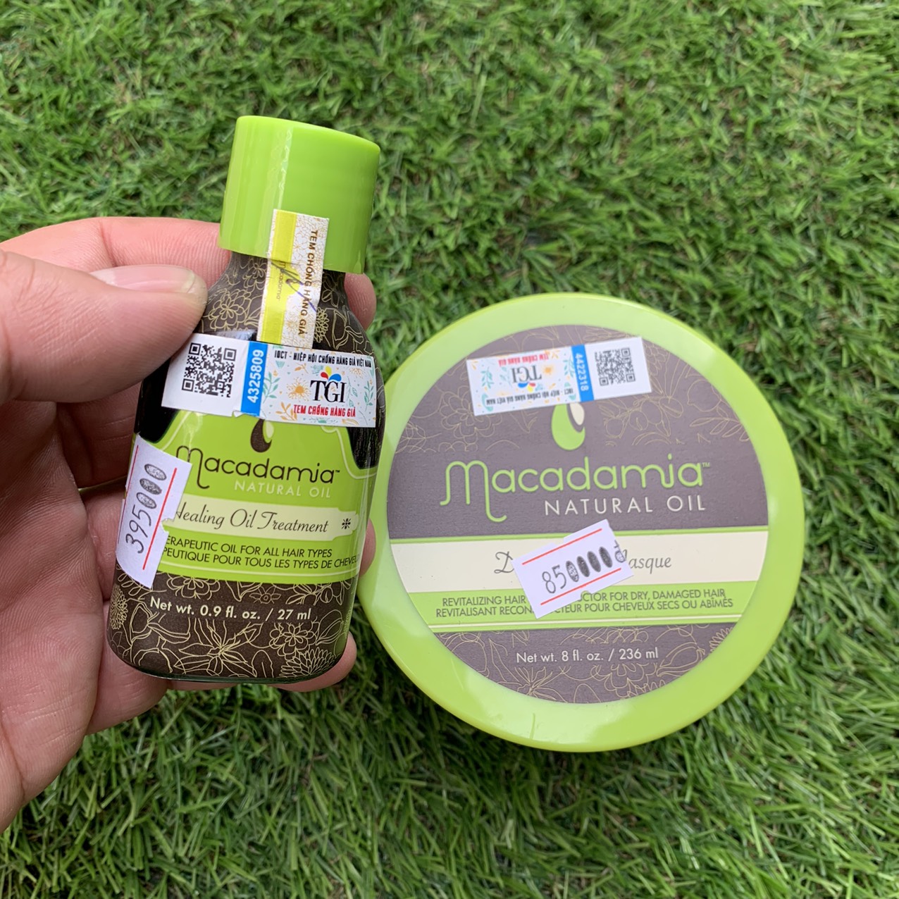 Combo tinh dầu Macadamia 27ml + Hấp Macadamia 236ml