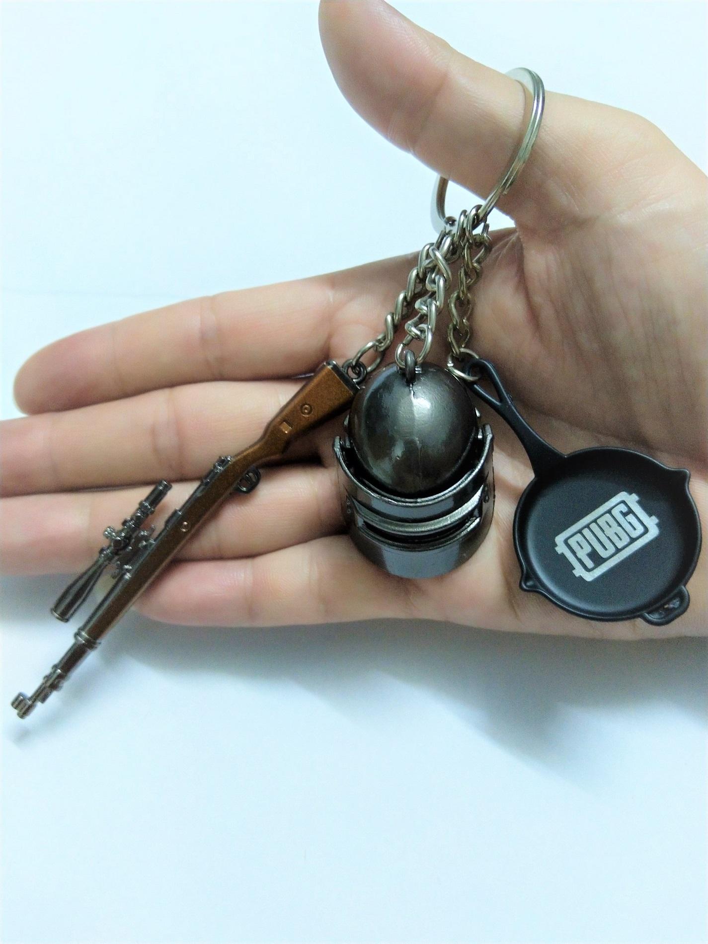 Bộ 3 móc gắn chìa khóa mô hình PUBG