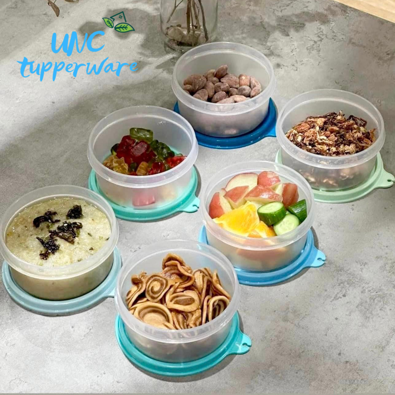 Bộ hộp bảo quản thực phẩm Tupperware Small Server 200ml (6 hộp) - Màu mới