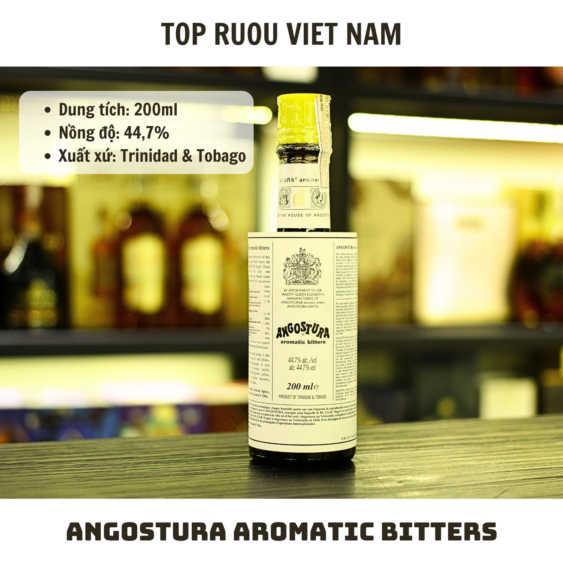 [Top Rượu VN] Rượu Angostura Bitters - Cocoa - 100ml - 200ml [Chính Hãng]