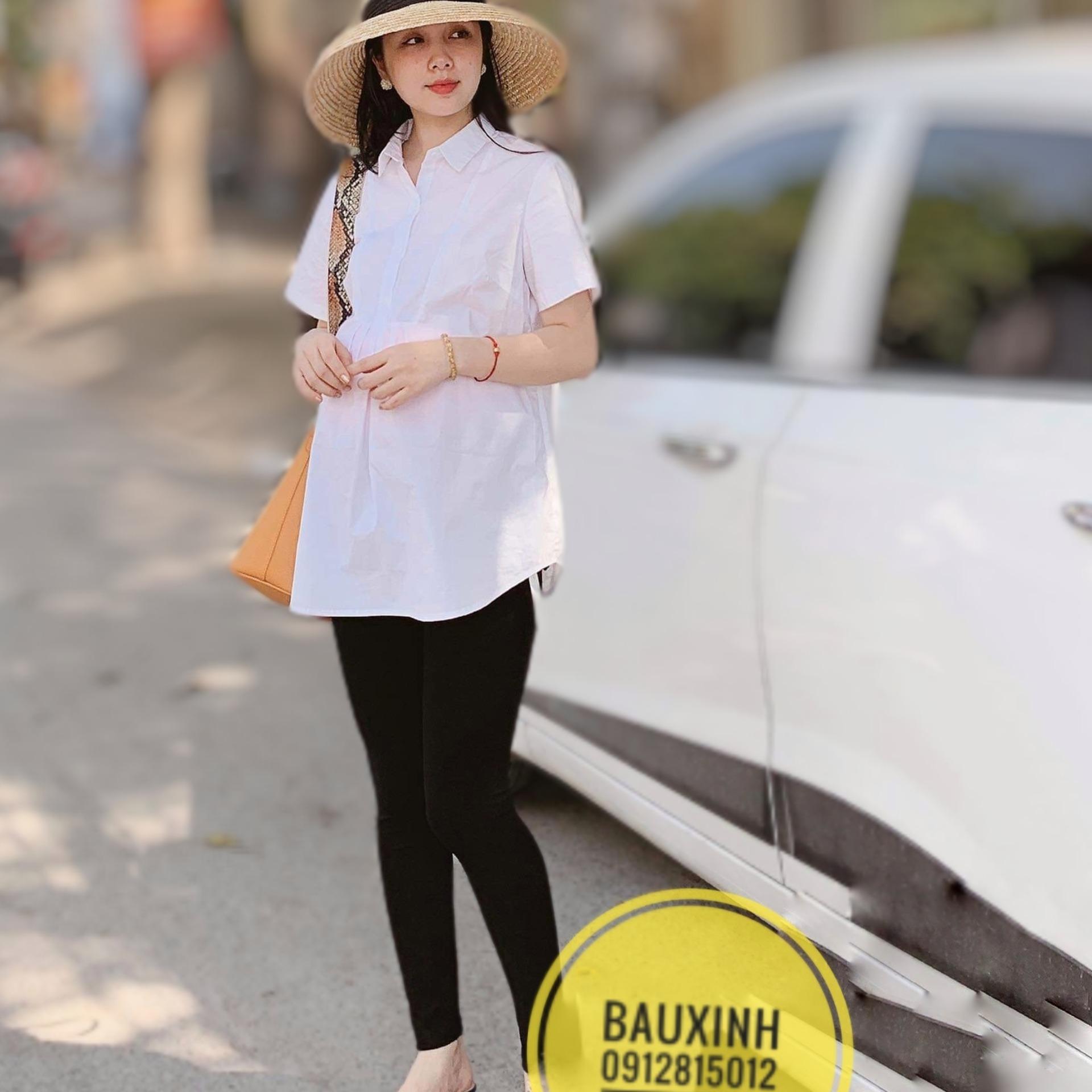 Áo bầu công sở chất mềm đẹp-áo bầu sơ mi