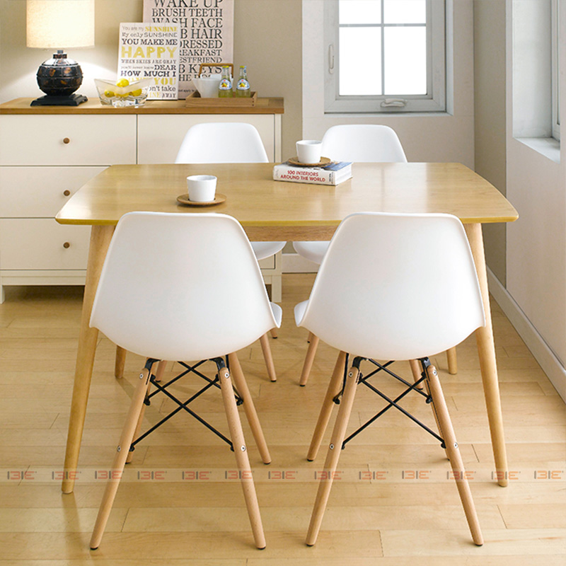 [Freeship] Bộ bàn ăn 4 - 6 ghế IBIE Sarah gỗ cao su, tùy chọn màu sắc, phong cách tối giản, hàng loại 1 sơn PU 3 lớp chuẩn xuất khẩu Nhật/Hàn