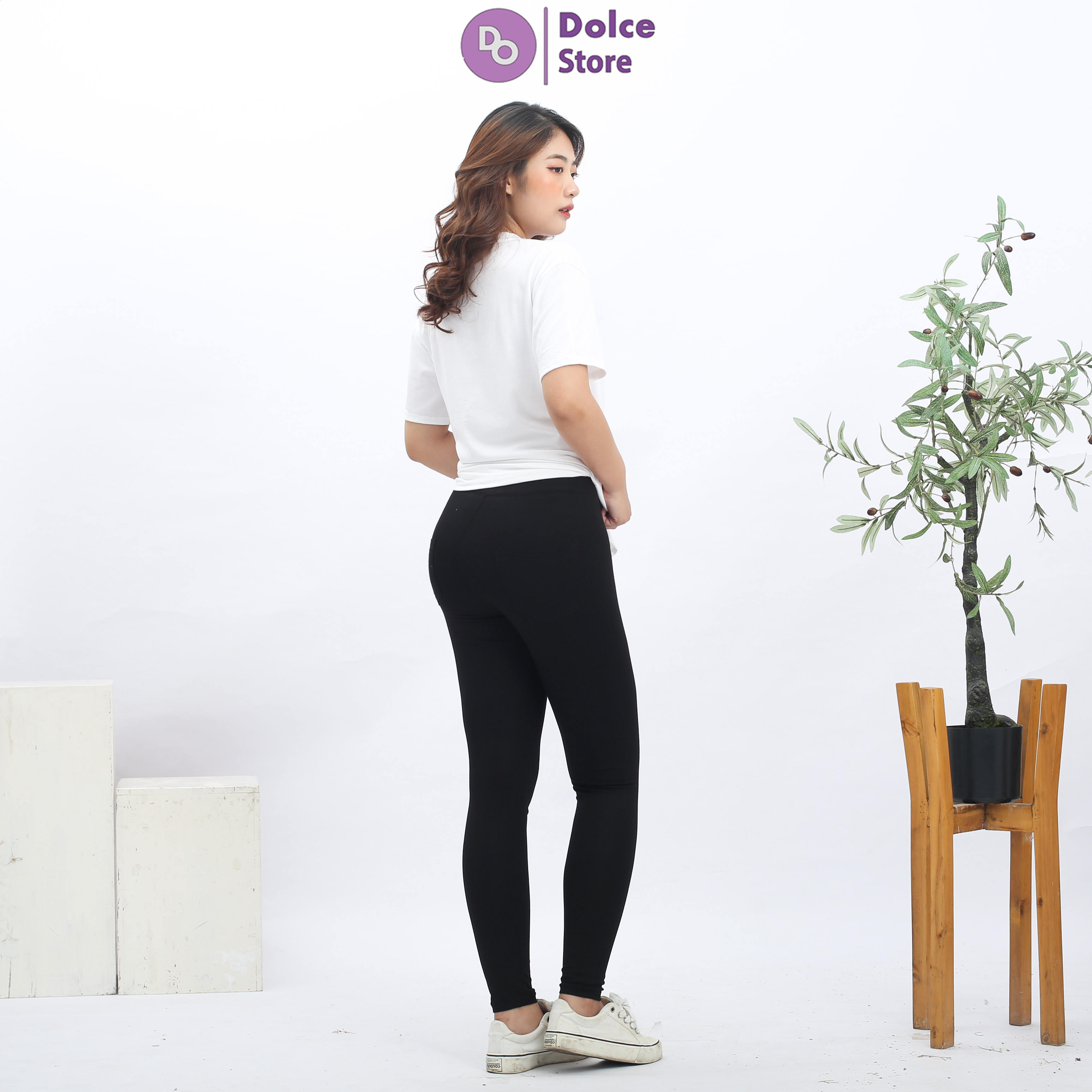 Quần legging cạp cao nâng mông, gen bụng cạp 6 phân - Dolce