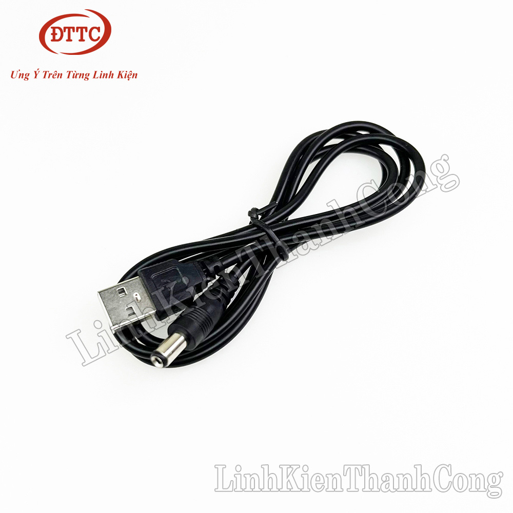 Cáp Chuyển Đổi 5V USB Ra 5V, 9V, 12V Nhiều Kiểu Chân (Dài 1 Mét)