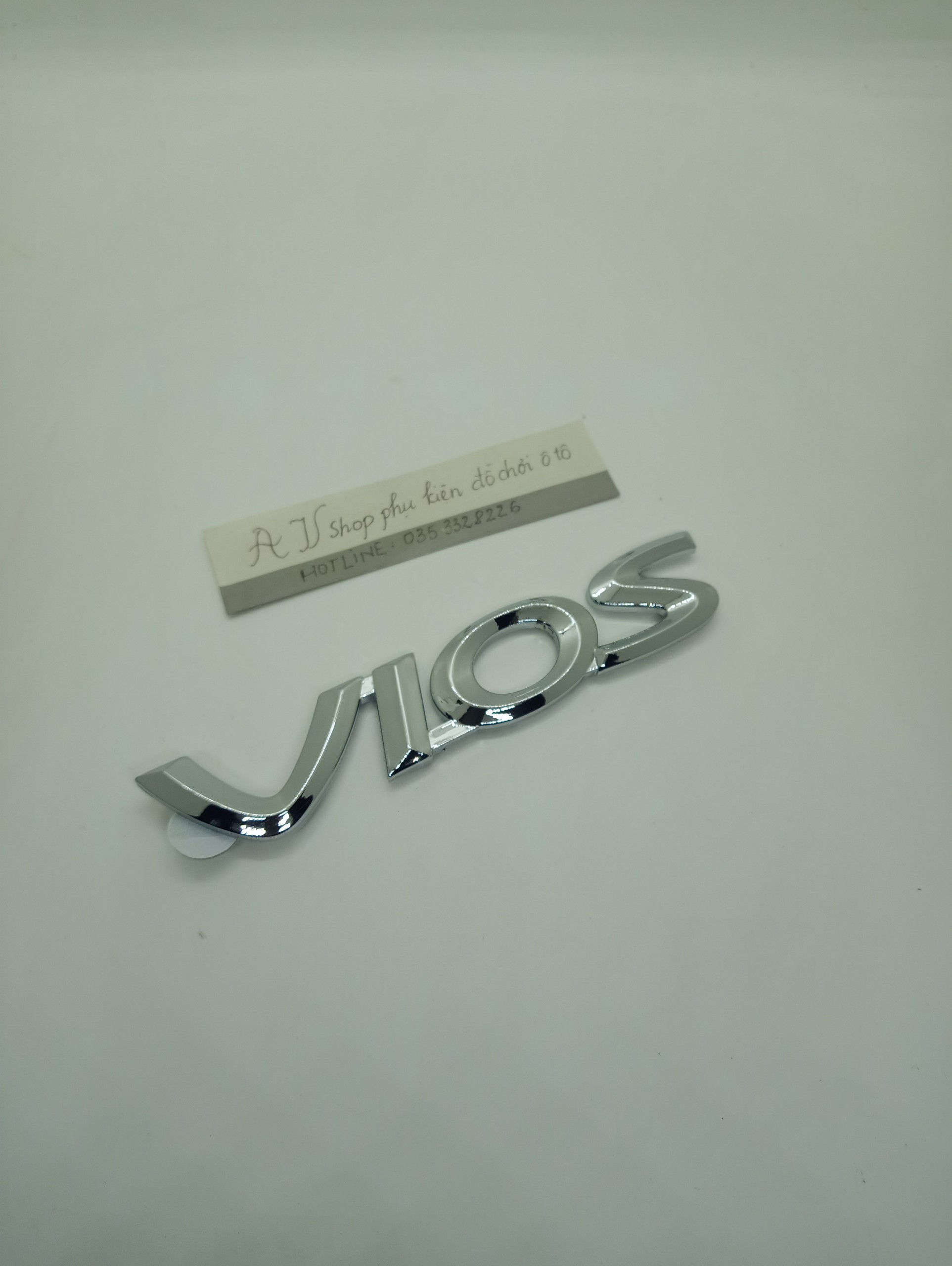 Logo chữ nổi vios 3D chất liệu nhựa ABS mạ crom bóng cao cấp