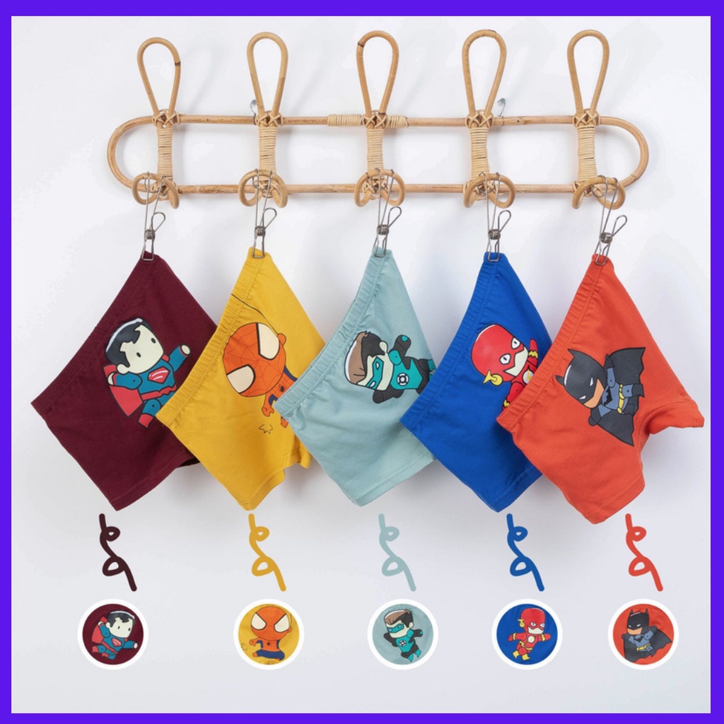 Combo 5 Chiếc Quần Sịp Đùi Cho Bé Trai- Hàng Cao Cấp  Cotton