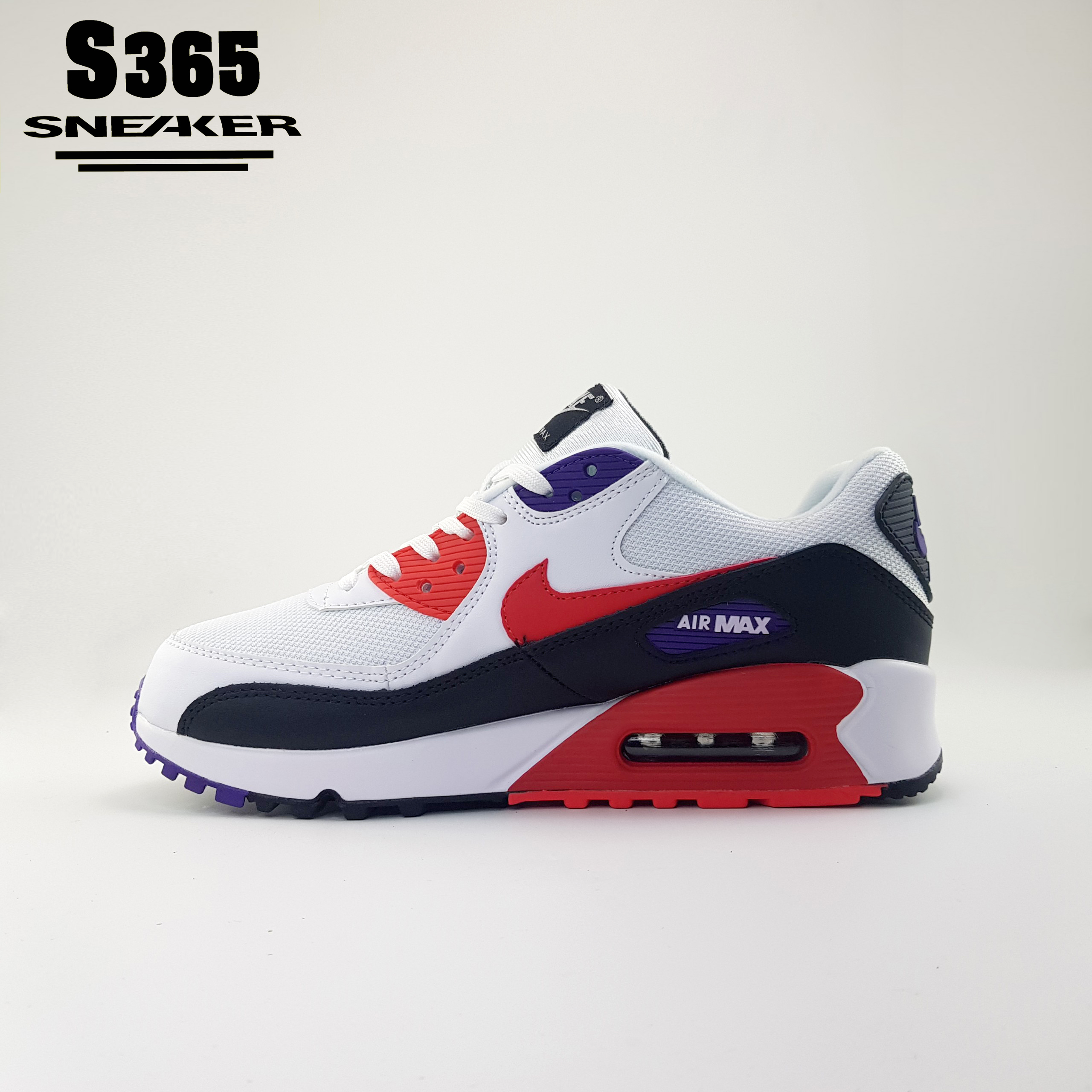 Giày thể thao sneaker Air max 90 White Red - Air max 3