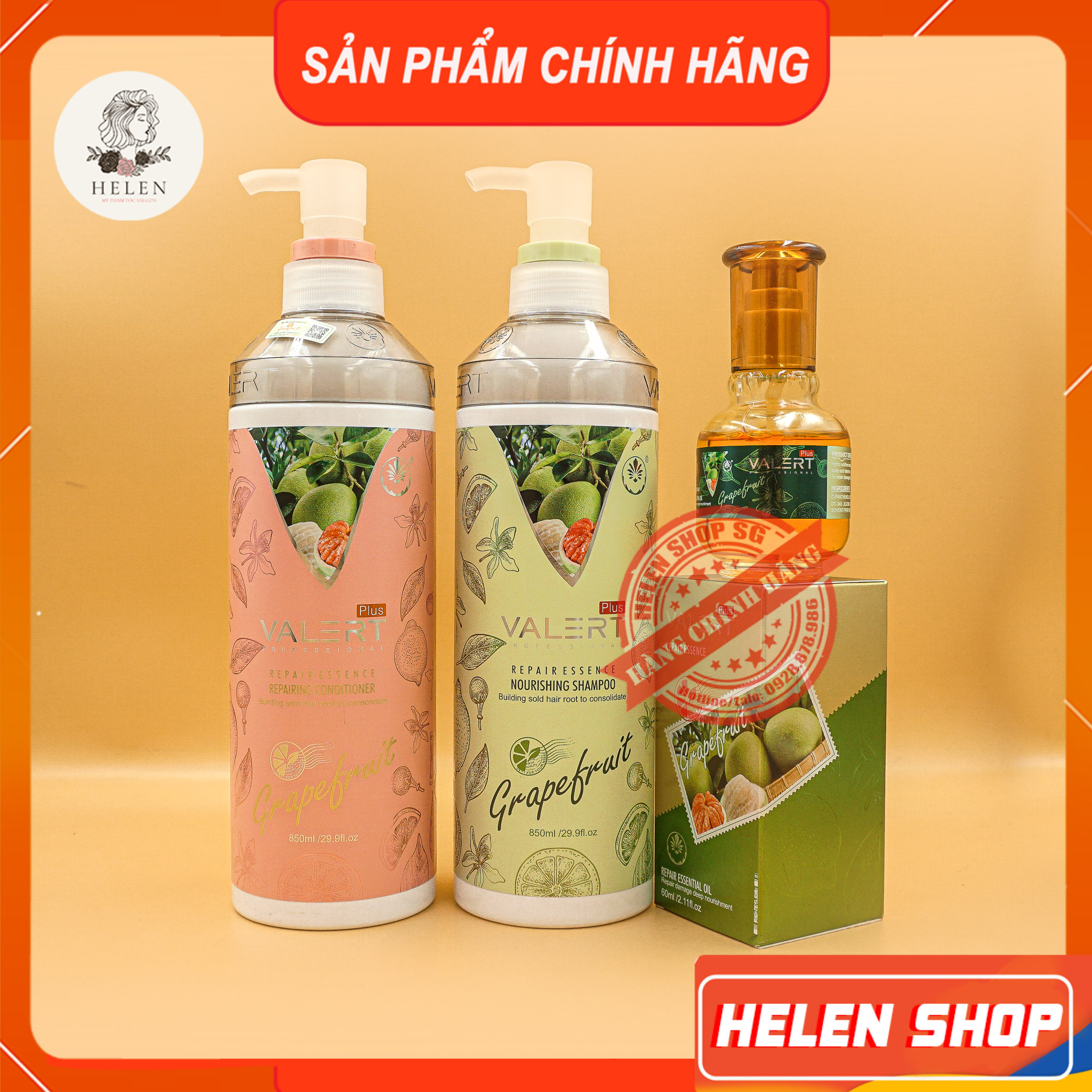 Combo dầu gội xả bưởi grapefruit plus 850ml | giảm rụng tóc phục hồi hư tổn khô xơ