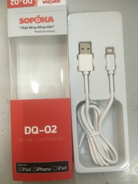 Dây sạc IPHONE chính hãng SOPOKA