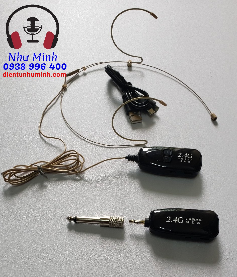 Micro không dây đeo tai hạt gạo trắng 2.4G