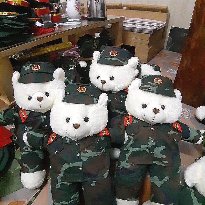 Gấu Bông Bộ Đội Rằn Ri K20 size 55cm