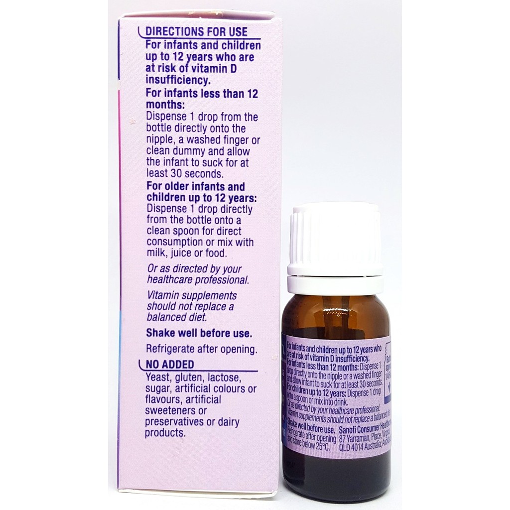 Vitamin D3 Ostelin Infant dạng giọt của Úc 2.4ml
