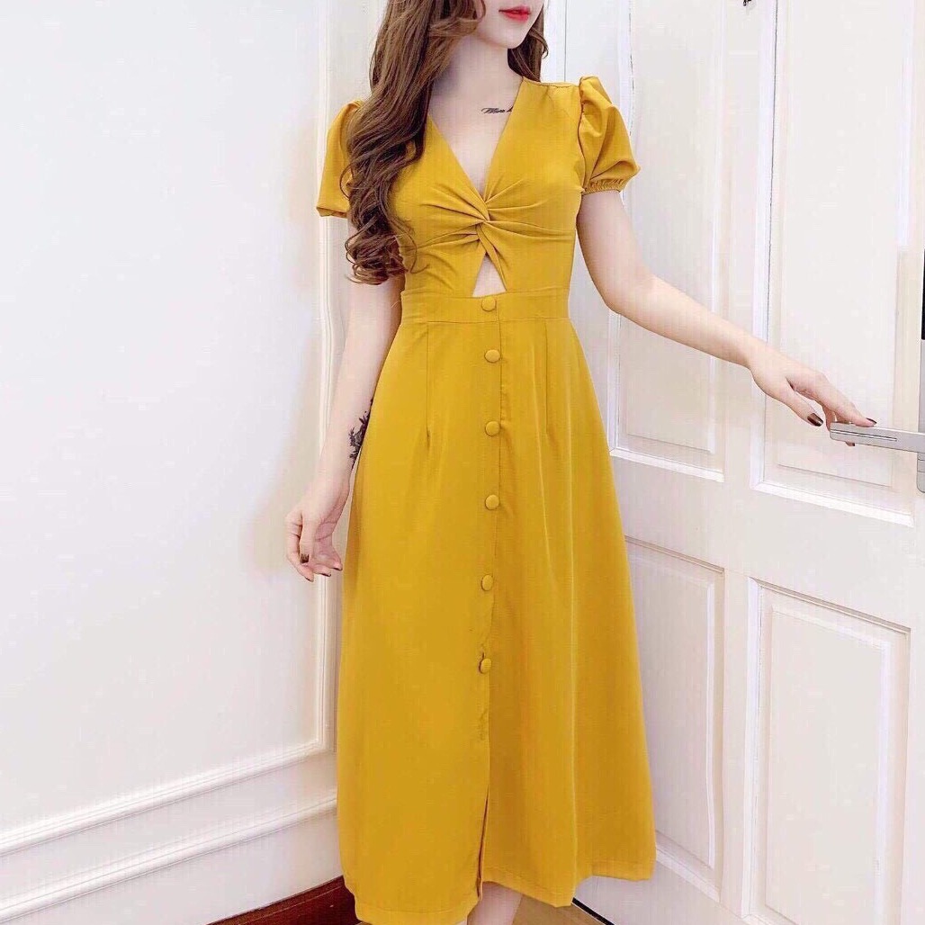 ĐẦM CÁT HÀN XOÁN NGỰC  THỜI TRANG CỰC DẼ THƯƠNG