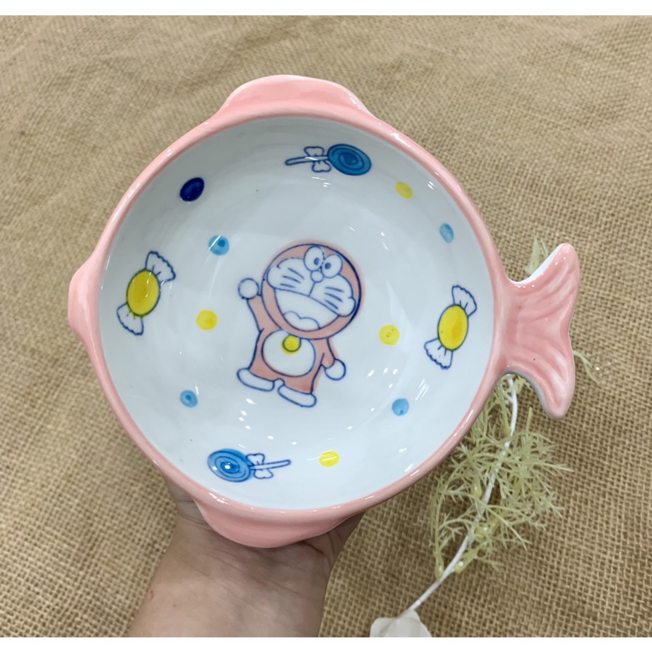 Bát Đựng Đồ Ăn Dặm Kiểu Nhật Gốm Sứ Hình Doremon Đáng Yêu