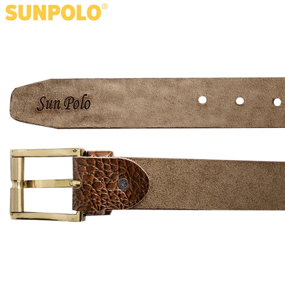 Thắt Lưng Nam Da Bò SUNPOLO BS07B (Nâu bò)