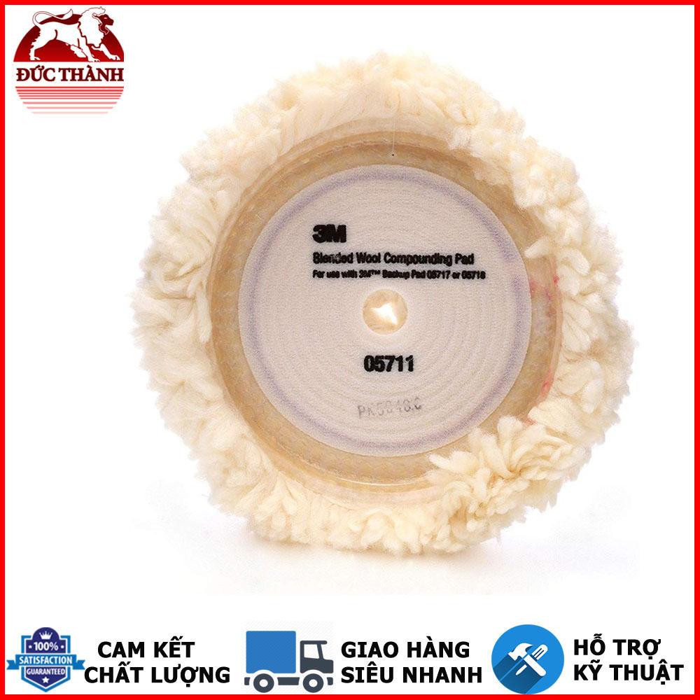 Phớt lông cừu 1 mặt 3M 05711 9 inch (Trắng)
