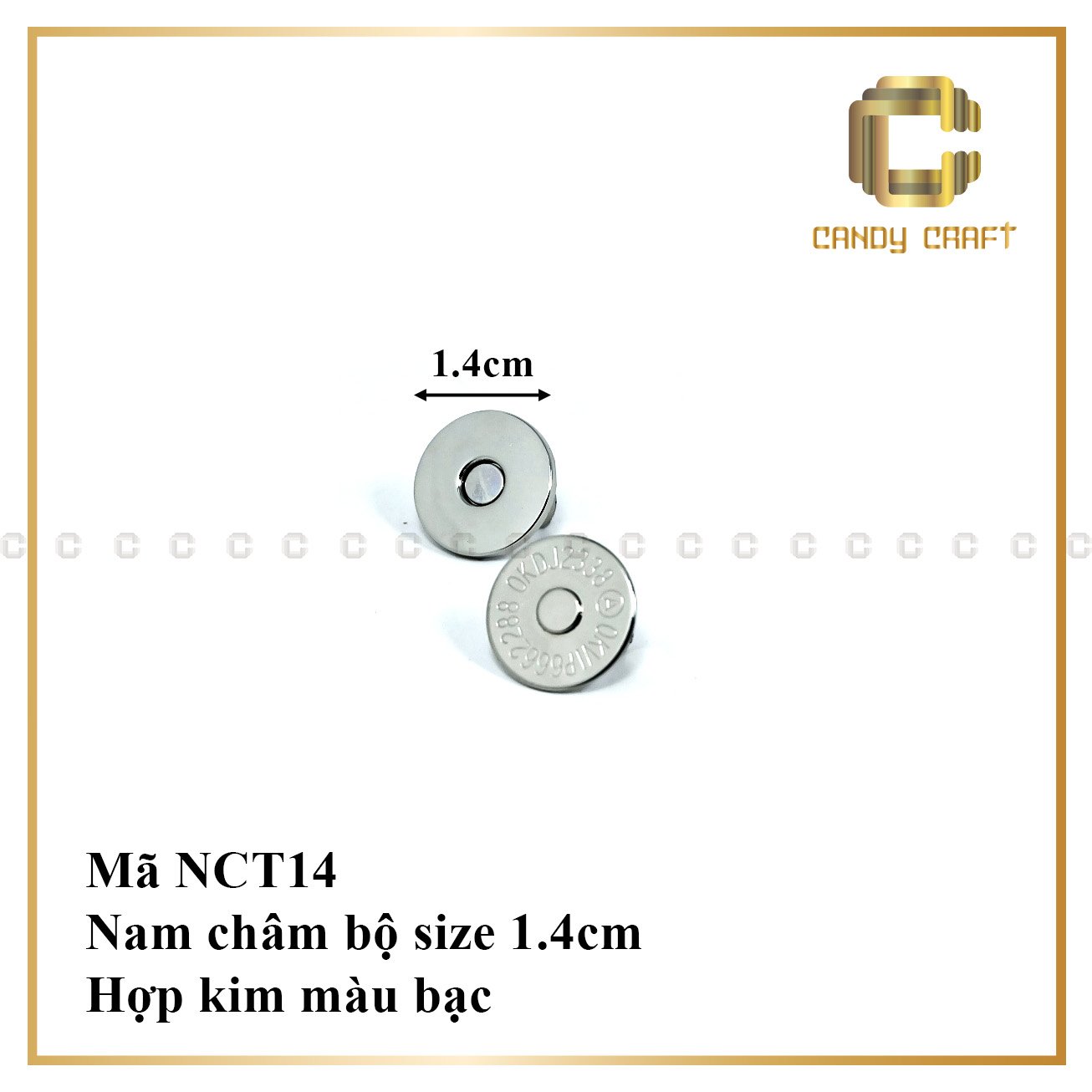 NAM CHÂM BỘ 1.4 - 1.8CM - phụ kiện làm túi xách