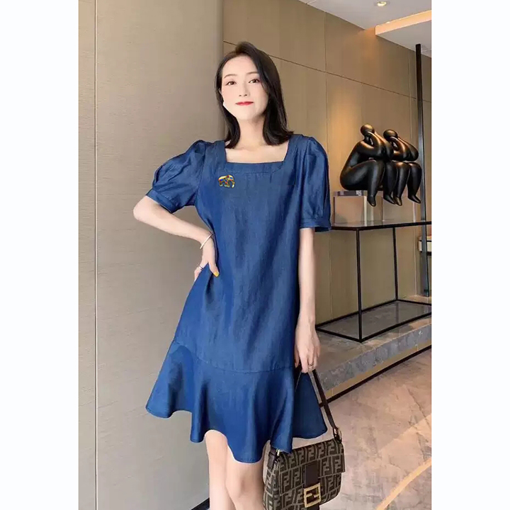 [HCM]Đầm Jean Nữ Form Xòe Đuôi Cá Thời Trang