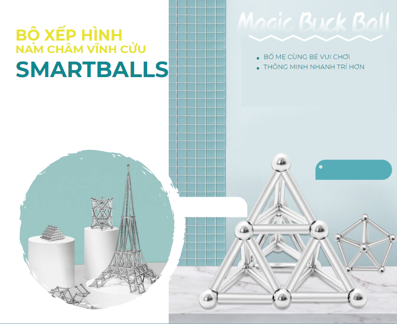 SMARTBALLS Bộ xếp hình nam châm vĩnh cửu