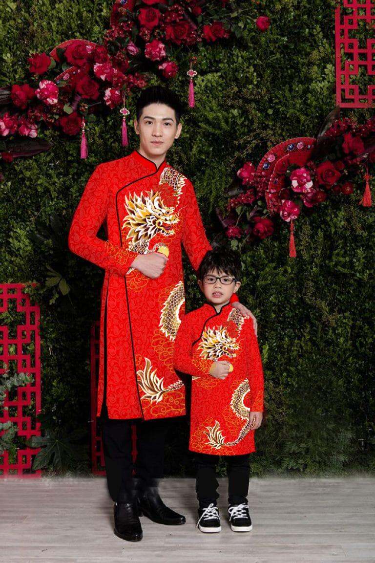 áo dài cách tân gấm thương hải