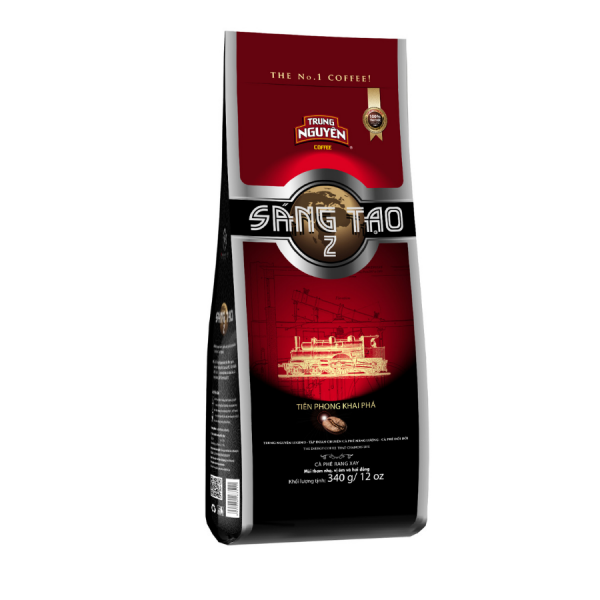 Trung Nguyên Legend Cà Phê Rang Xay Sáng Tạo 2 - Gói 340gr - Cân Bằng Hạt Robusta và Arabica, Vị Êm Nhẹ