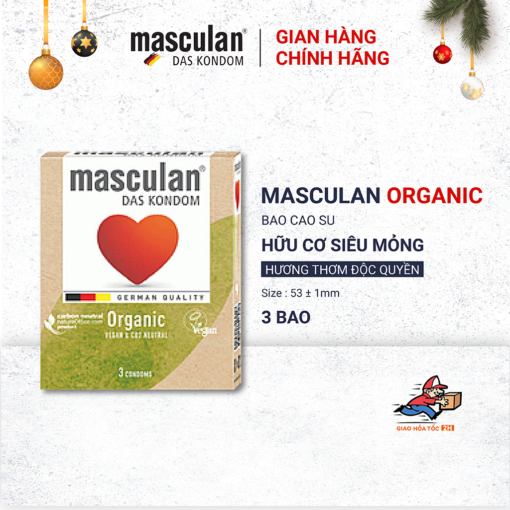 Bao Cao Su Masculan Organic siêu mỏng