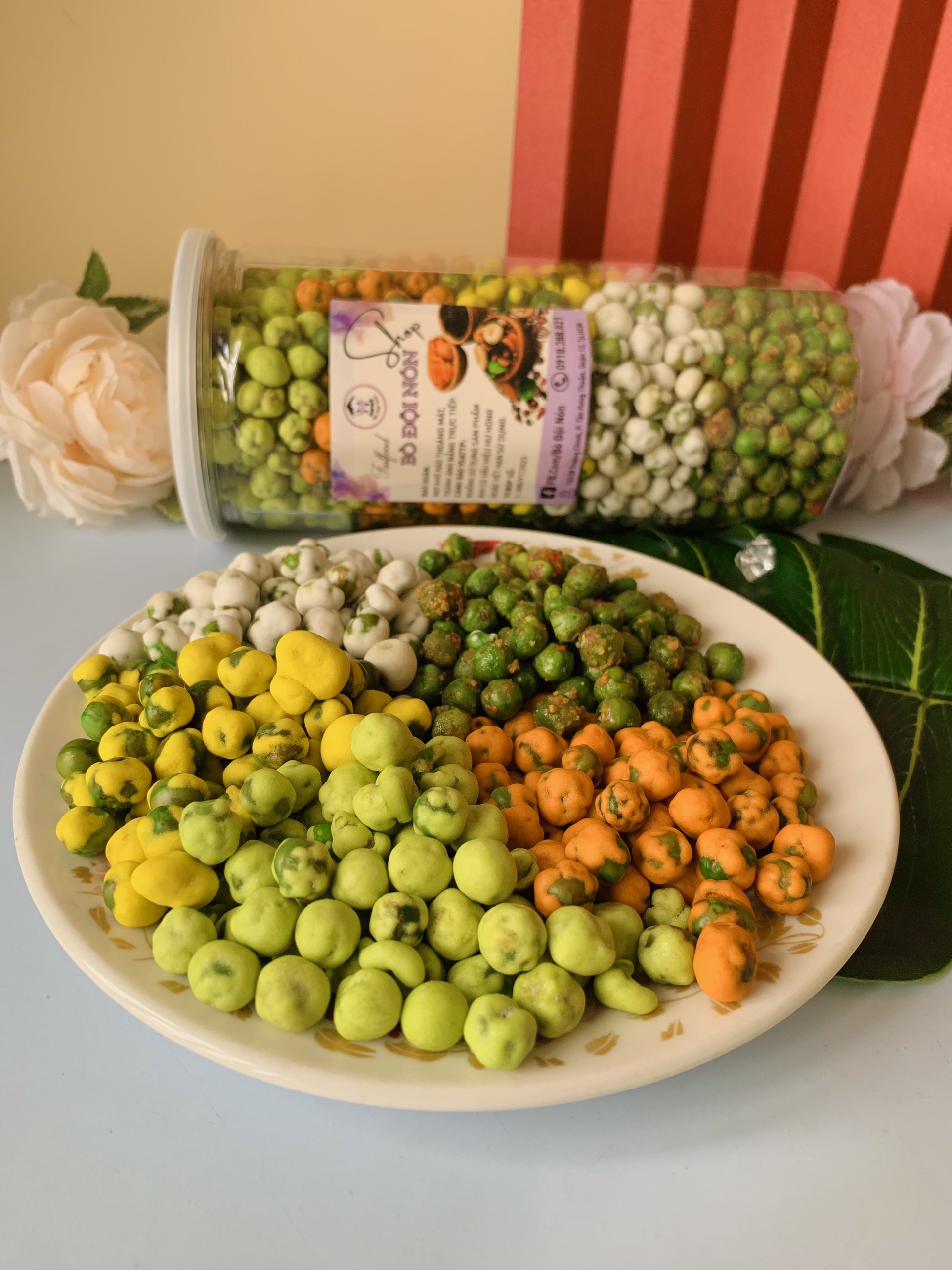 Đậu hà lan mix 5 vị (lon pet) 450g Bò Đội Nón