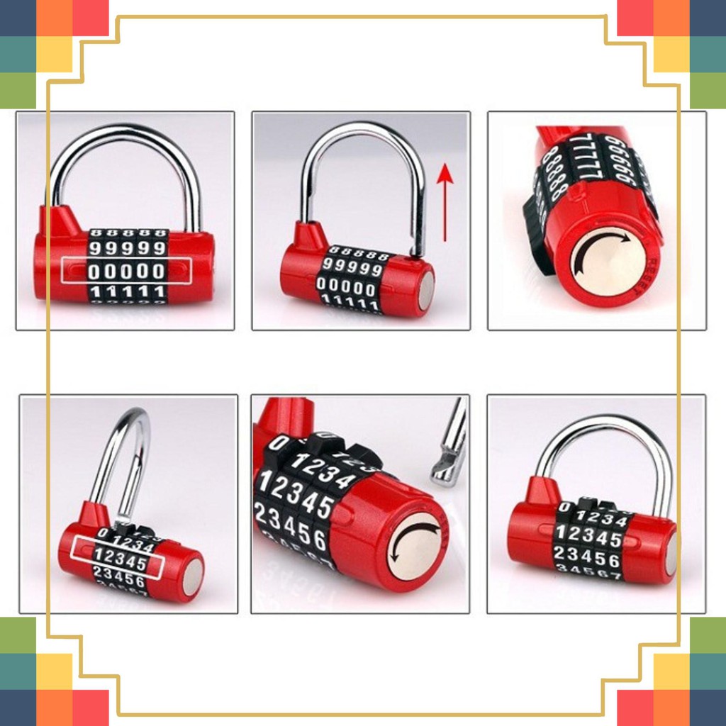 [SALE GIẢM 80%]khóa chữ số 5 số tiện lợi,, khóa Cửa Mã số, Khóa mã số ngăn chộm,khóa an toàn, cố định, Khóa Vali Khóa Balo,chất liệu thép cao cấp