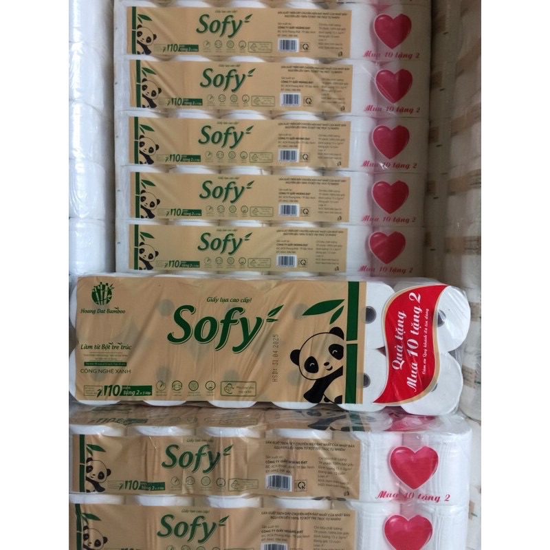 Giấy vệ sinh gấu trúc Sofy 12 cuộn/bịch