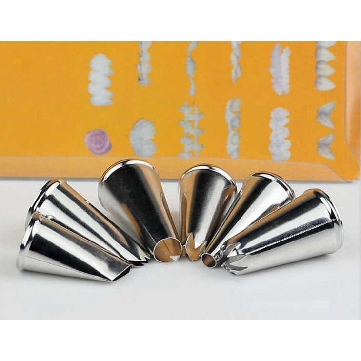 BỘ 6 ĐUÔI BẮT KEM INOX NHIỀU KIỂU DÁNG