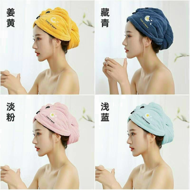 KHĂN QUẤN KHÔ TÓC HOA CÚC