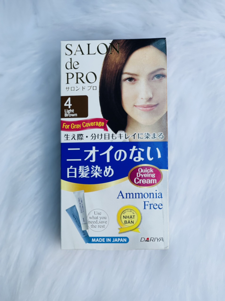 Thuốc nhuộm tóc phủ bạc 100% salon de pro - made in japan