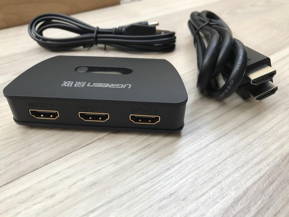 Bộ Chia HDMI 3 Vào 1 Ra Ugreen 40215 Cao Cấp