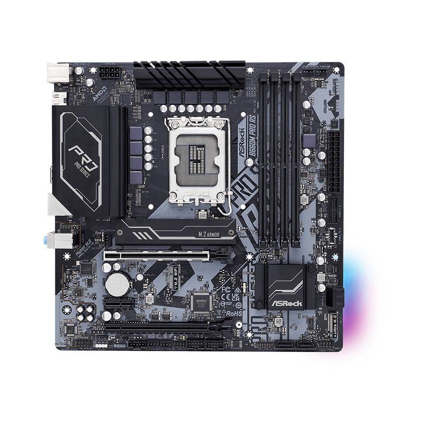 Mainboard Asrock B660M Pro RS ( Intel B660/LGA 1700/4 khe/M-ATX/DDR4 ) - Hàng Chính Hãng