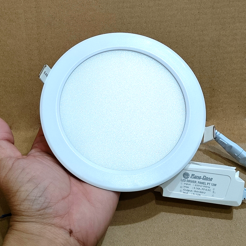 Đèn LED Panel tròn PT04. V2 - Lỗ khoét trần 135 mm - 12W