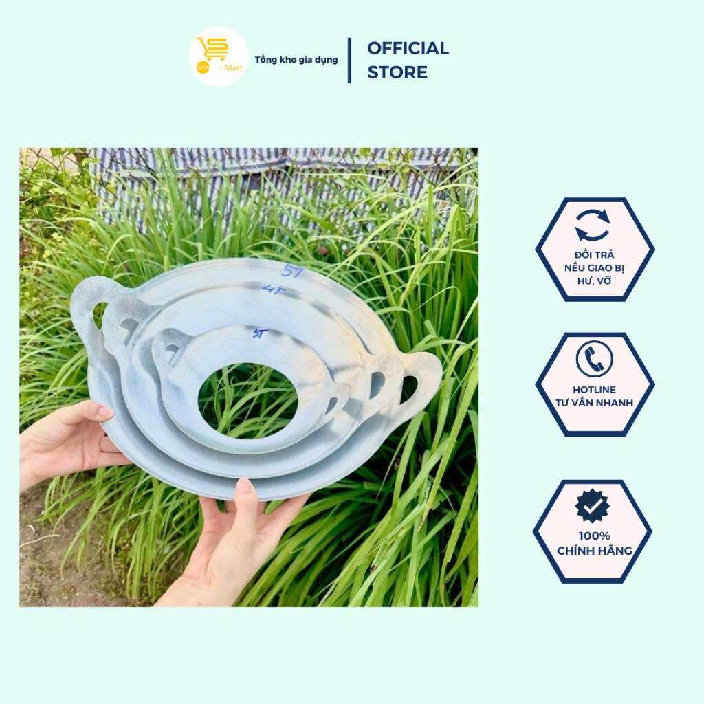 Vỉ Chảo Máy Bay Đủ Size, Chảo Lót Nồi Nấu Bếp Củi Bền, Dày Dặn, Tiện Lợi | MTA-MART
