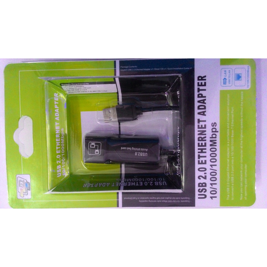 USB 2.0/3.0 to Ethernet Gigabit 10/100/1000 LAN Wired Network Adapter for Windows, Mac- hàng tốt
