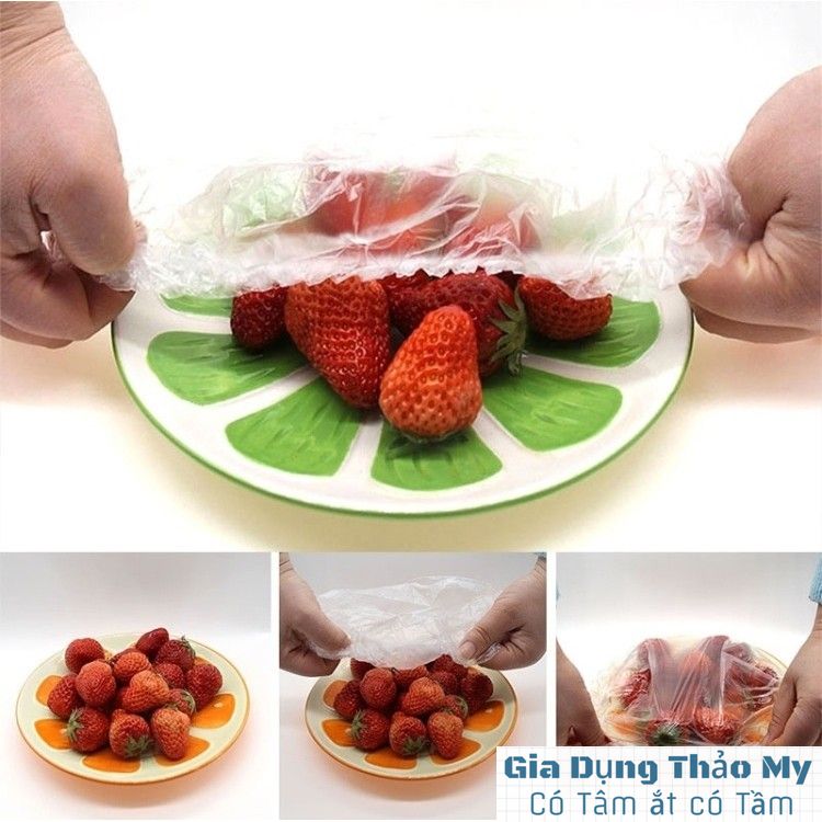 [Đồng Giá 49K ]Màng bọc thực phẩm, hoa quả (Túi 100 chiếc) - 2 Túi