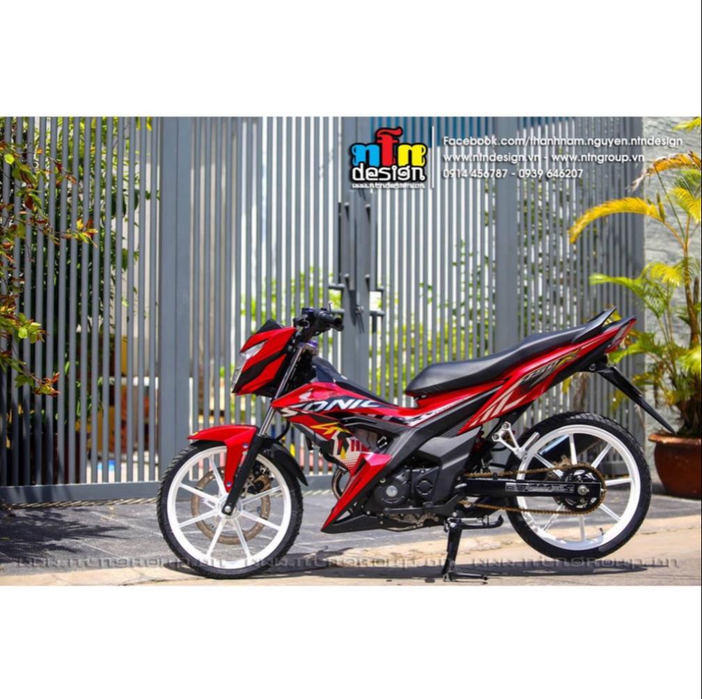Tem Rời Dán Xe Sonic Mẫu Zin Cho Xe Đỏ