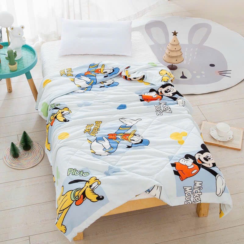 Chăn Trẻ Em Cotton Thun Lạnh Siêu Cấp, Kích Thước 1mx1m4