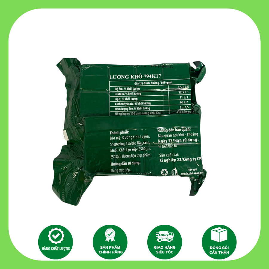 Lương Khô Quân Đội 794K17 | Công Ty Cổ Phần 22 - TCHC
