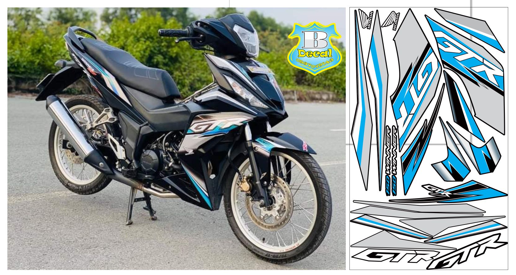Tem rời winner v1 gtr xanh đen