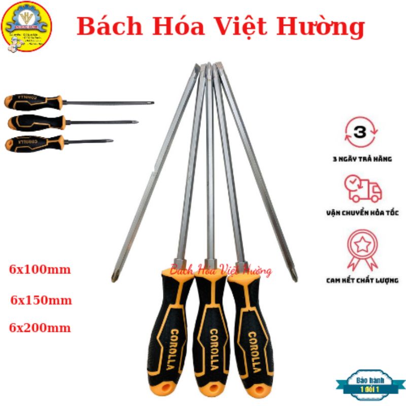 Tua vít 2 chiều cao cấp Corolla, tuốc nơ vít, tô vít đổi đầu lực hút tốt giá rẻ đủ kích thước