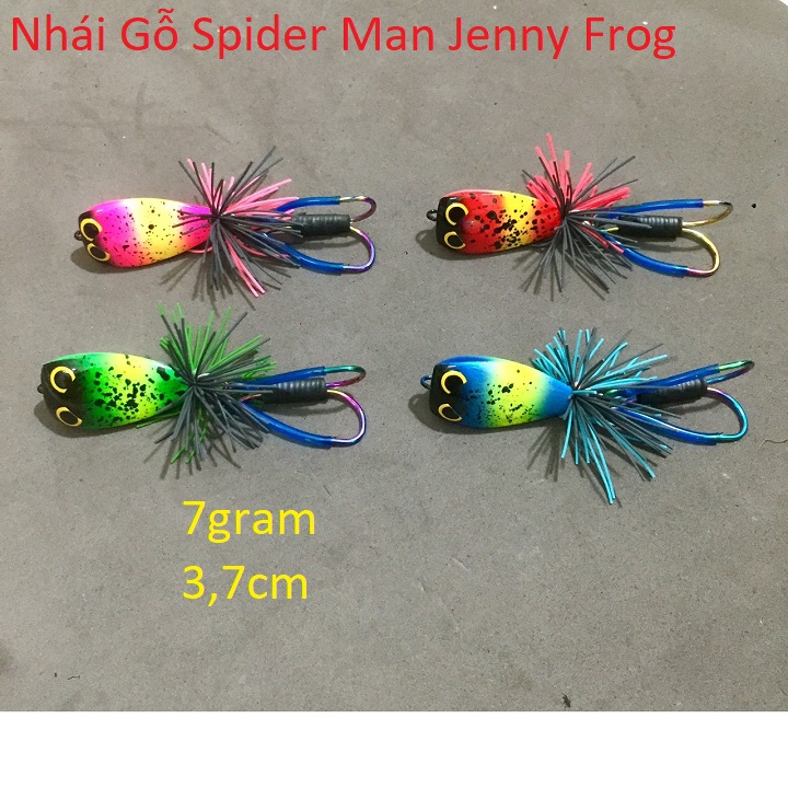 Mồi Giả Cá Gỗ Spider Man Jenny Frog